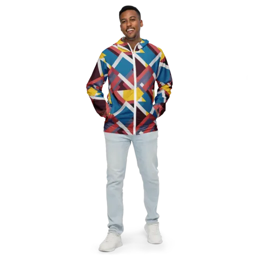 Chromatic Construct on a Men's Windbreaker