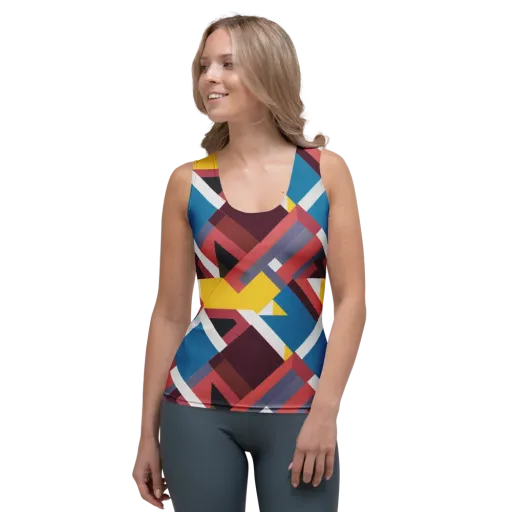 Chromatic Construct on a Women's Tank Top