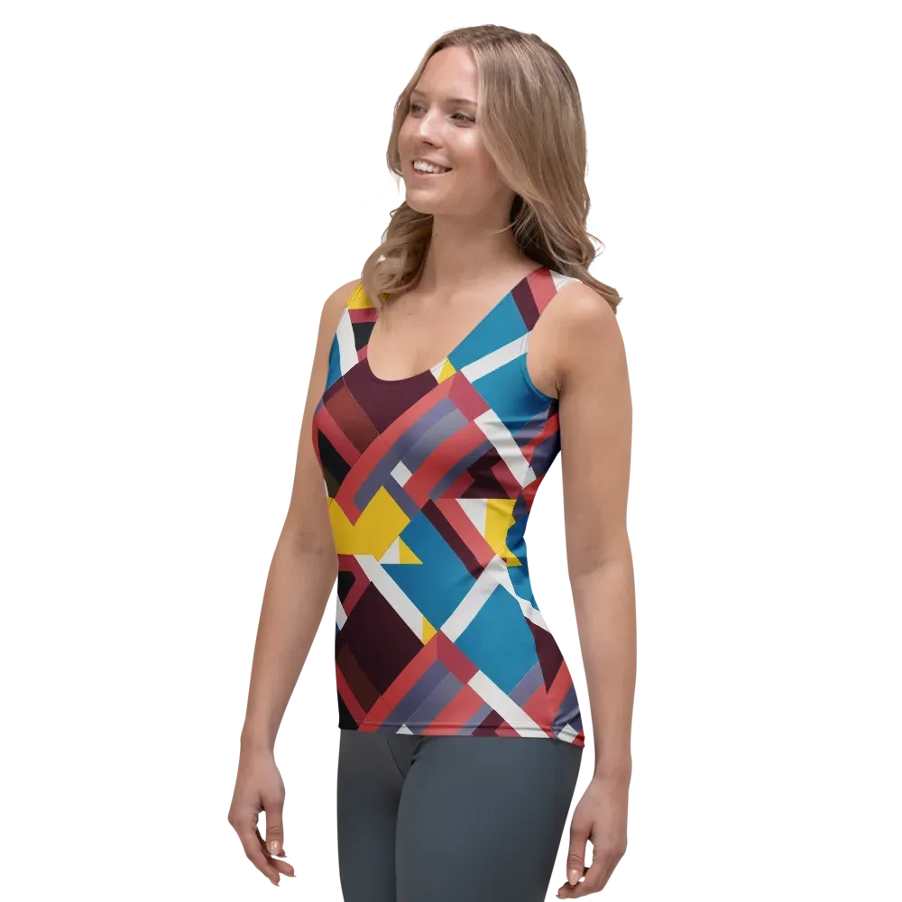 Chromatic Construct on Women's Tank Top — Left Front