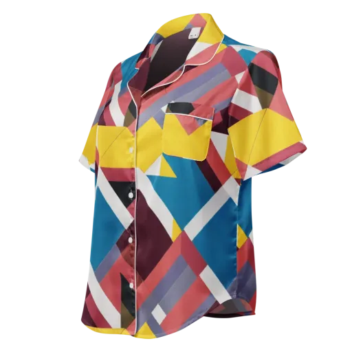 Chromatic Construct on a Women's Short Sleeve Pajama Top