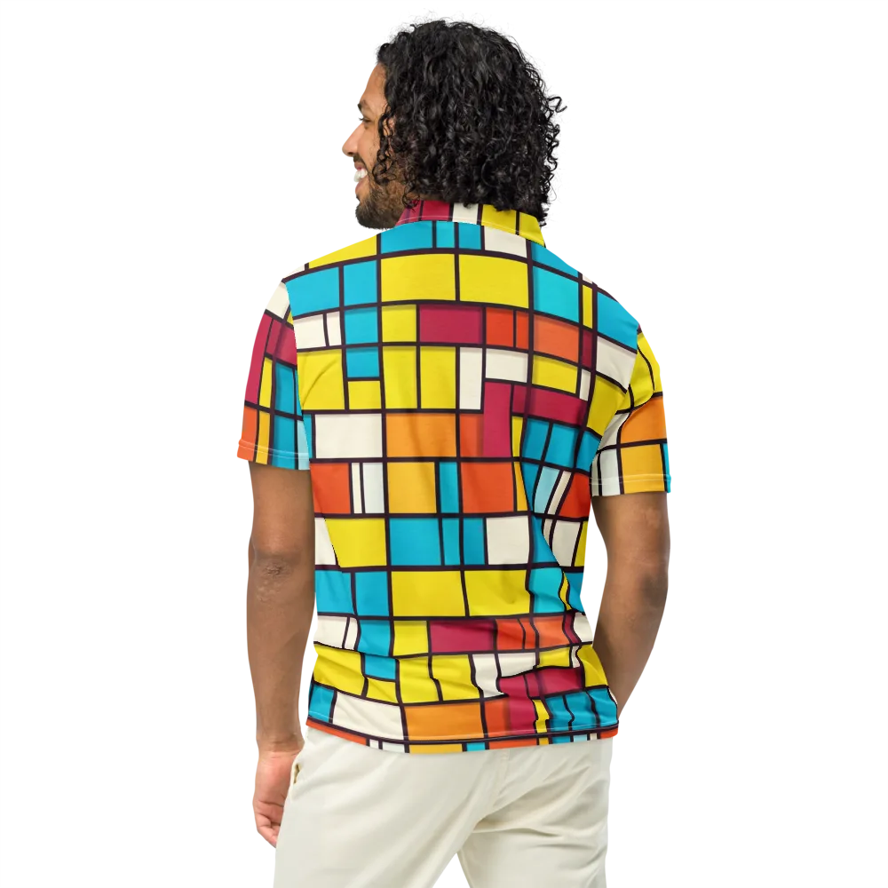 Primary Transit on Men's Slim Fit Polo Shirt — Back