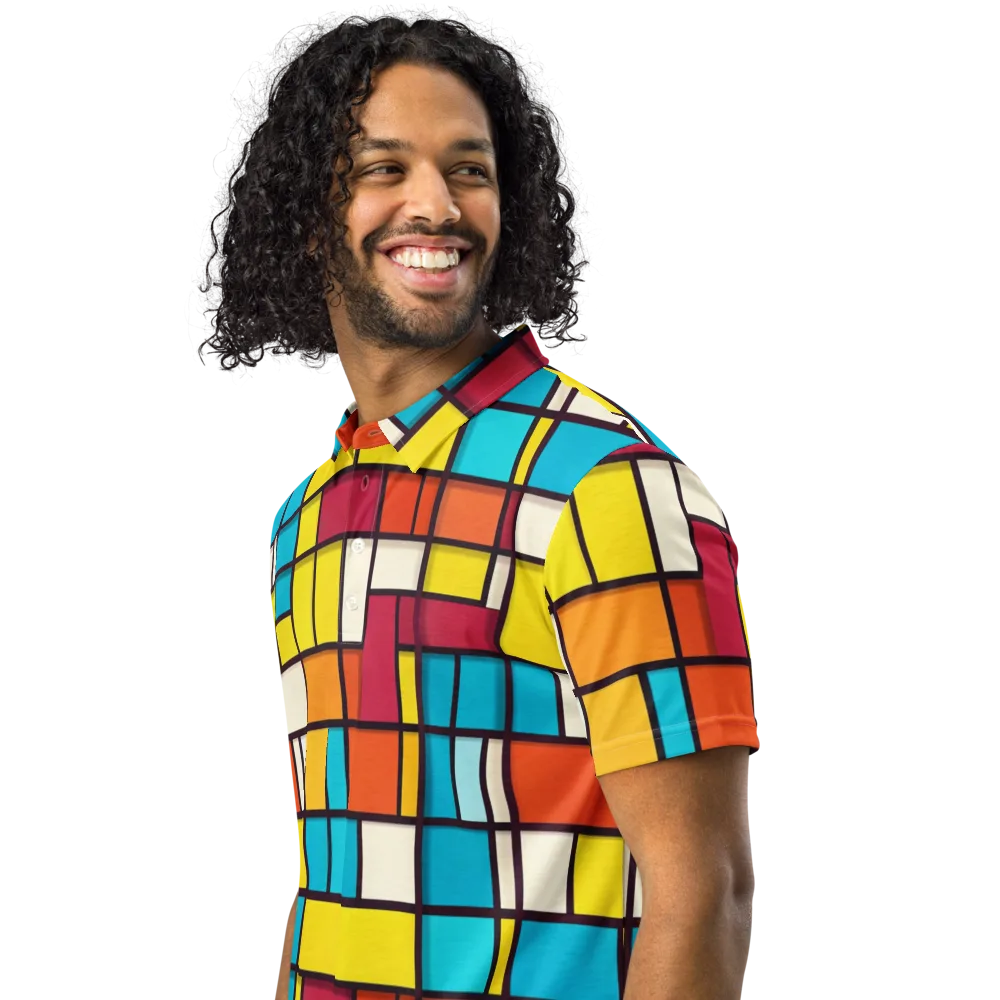 Primary Transit on Men's Slim Fit Polo Shirt — Left Front