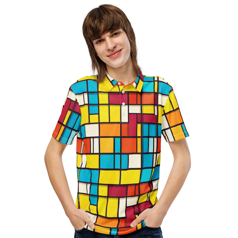 Primary Transit on Men's Slim Fit Polo Shirt — Front
