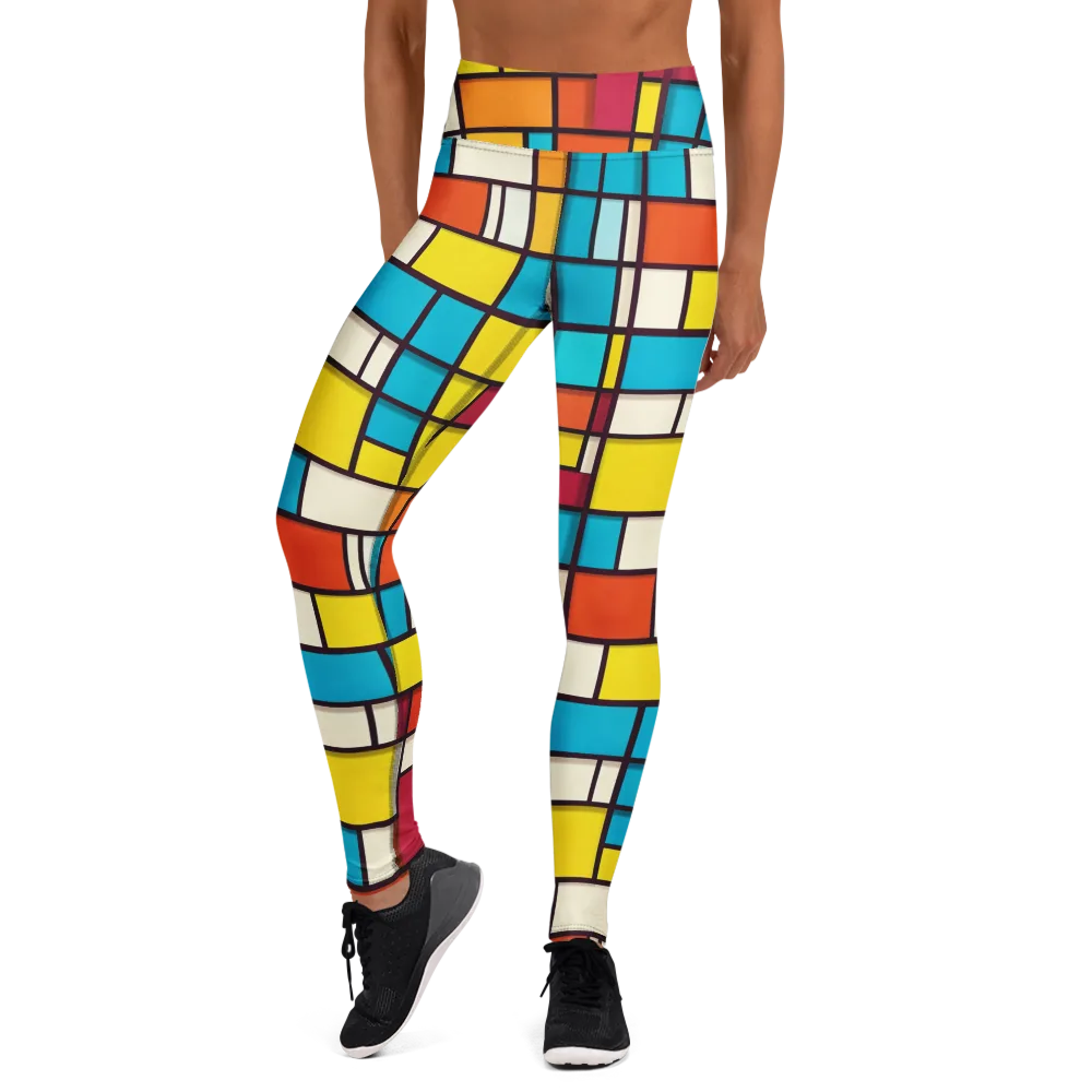 Primary Transit on Yoga Leggings — Front