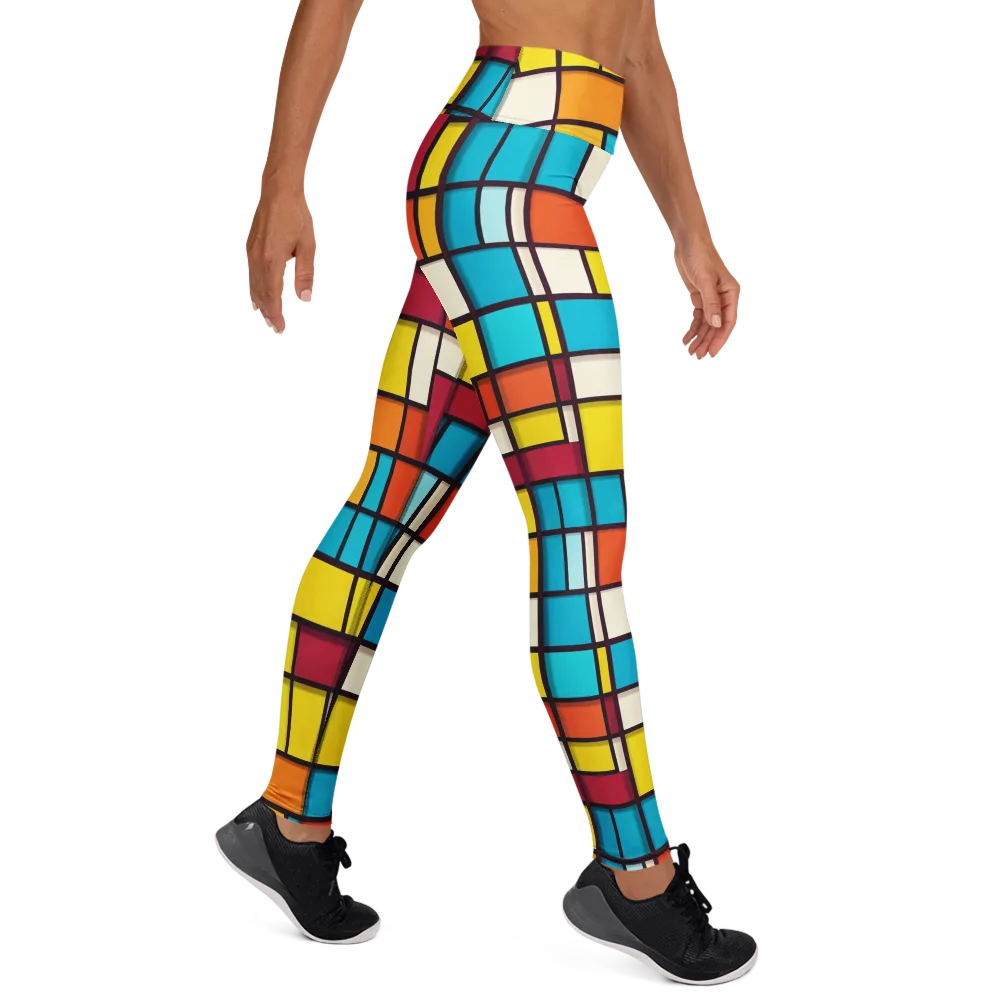 Primary Transit on Yoga Leggings — Right