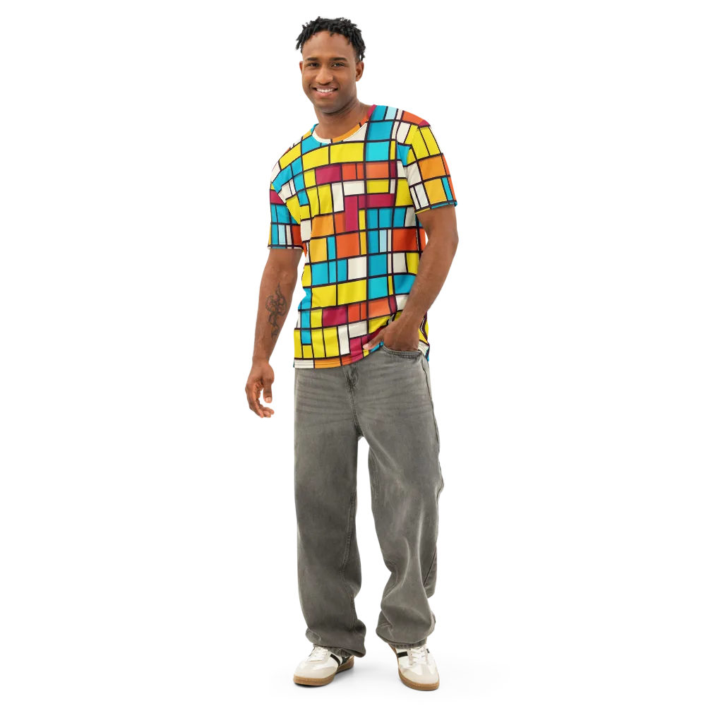 Primary Transit on Men's Cotton Crew Neck T-Shirt — Front