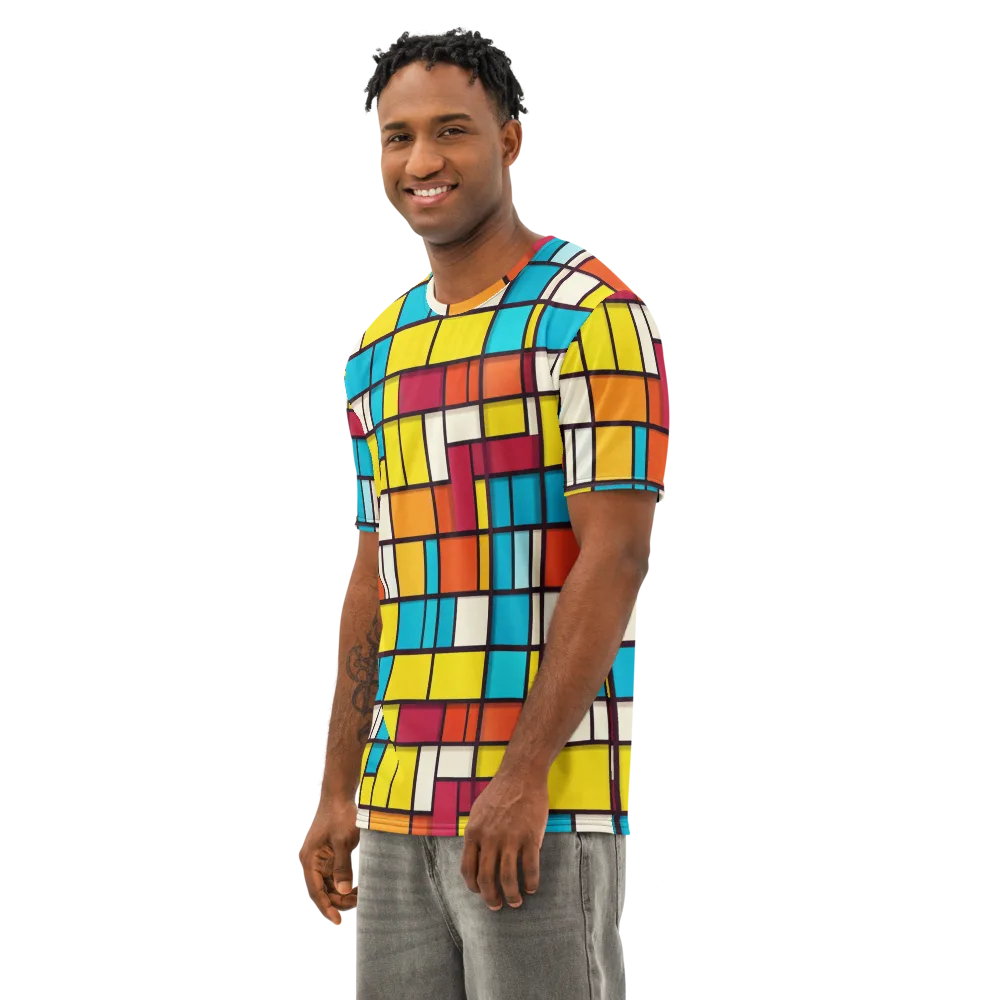 Primary Transit on Men's Cotton Crew Neck T-Shirt — Left Front