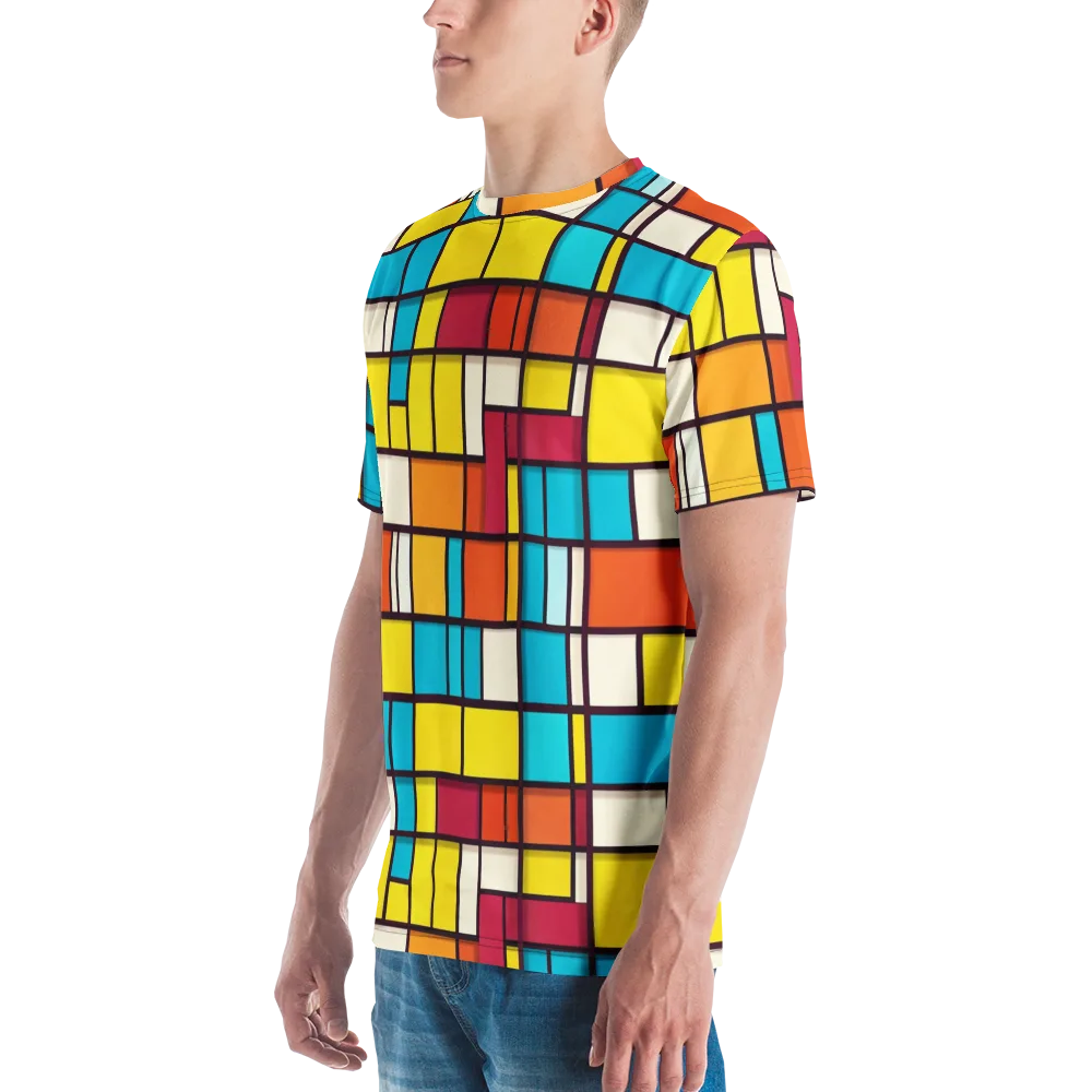 Primary Transit on Men's Crew Neck T-Shirt — Left