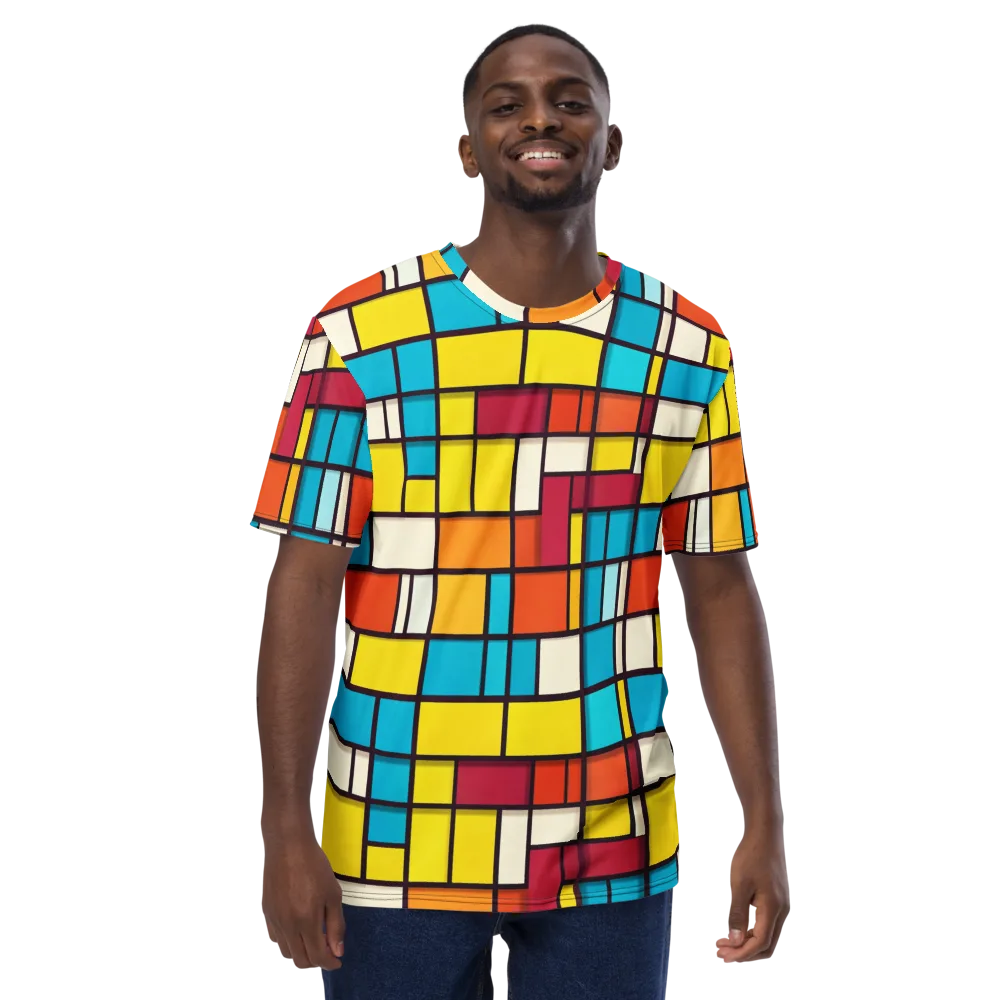 Primary Transit on Men's Crew Neck T-Shirt — Front