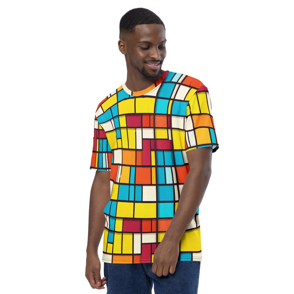 Primary Transit on Men's Crew Neck T-Shirt — Left