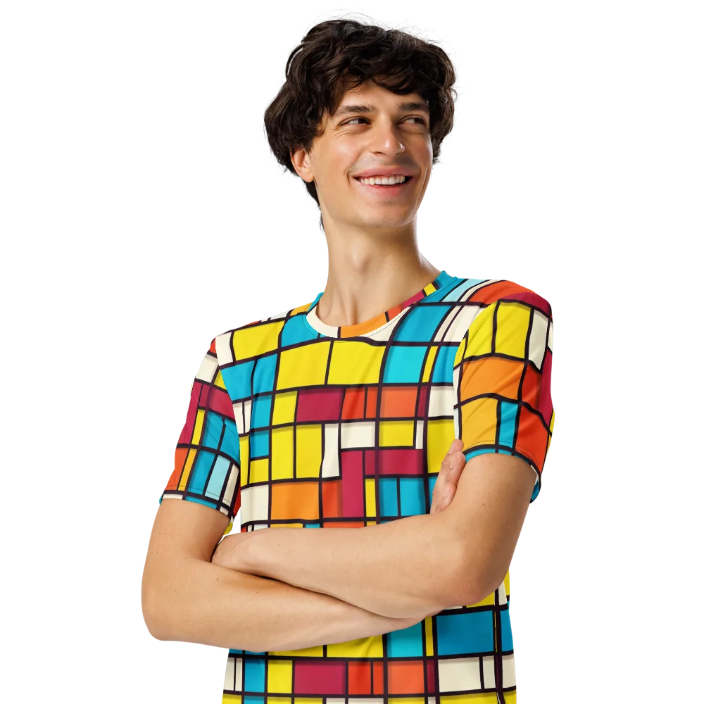 Primary Transit on Men's Crew Neck T-Shirt — Left Front