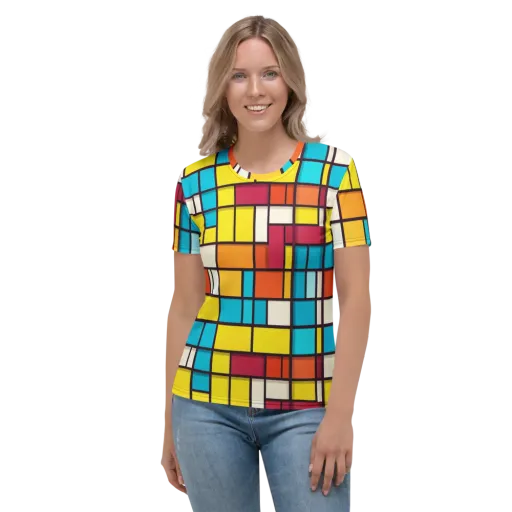 Primary Transit on a Women's Crew Neck T-Shirt