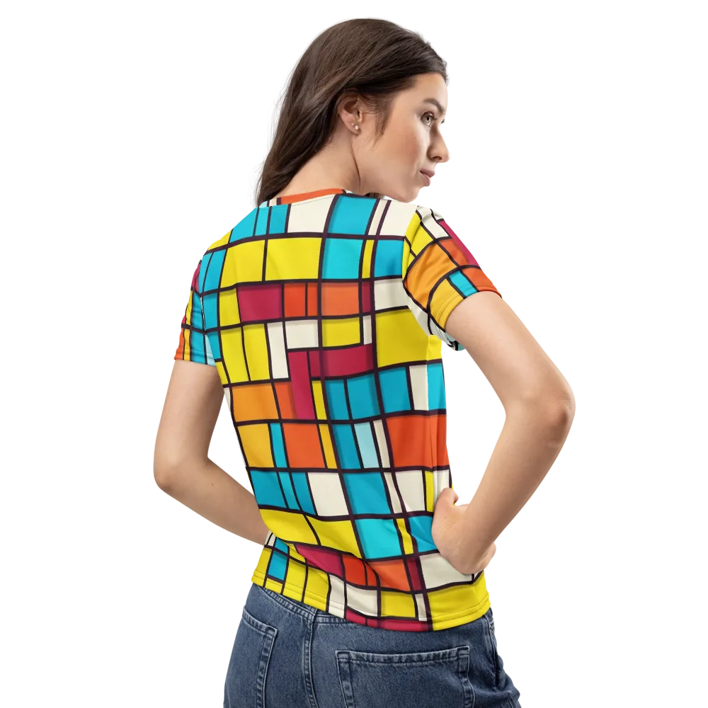 Primary Transit on Women's Crew Neck T-Shirt — Back