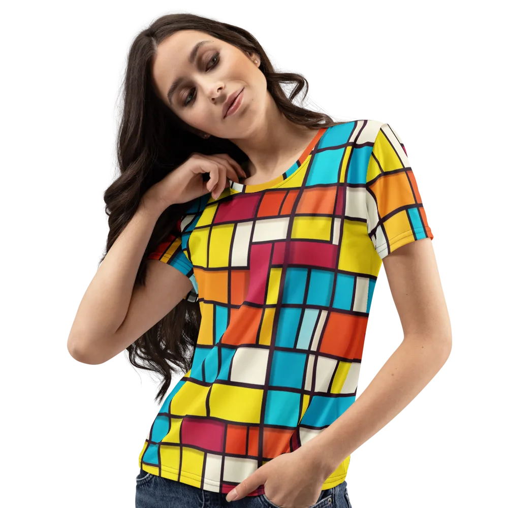 Primary Transit on Women's Crew Neck T-Shirt — Left Front