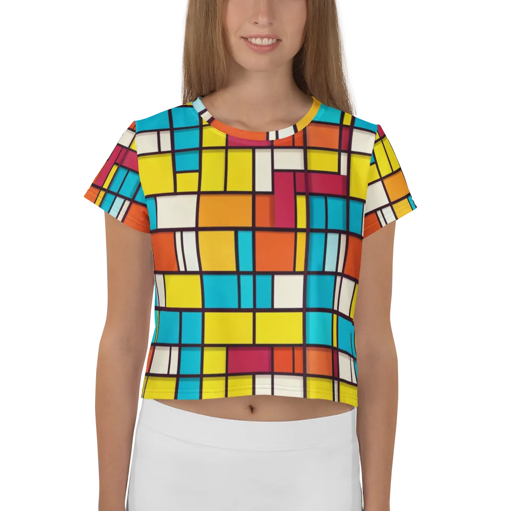 Primary Transit on Crop Tee — Front