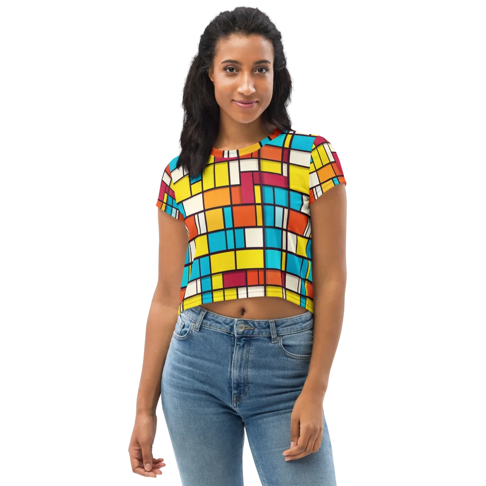 Primary Transit on Crop Tee — Front