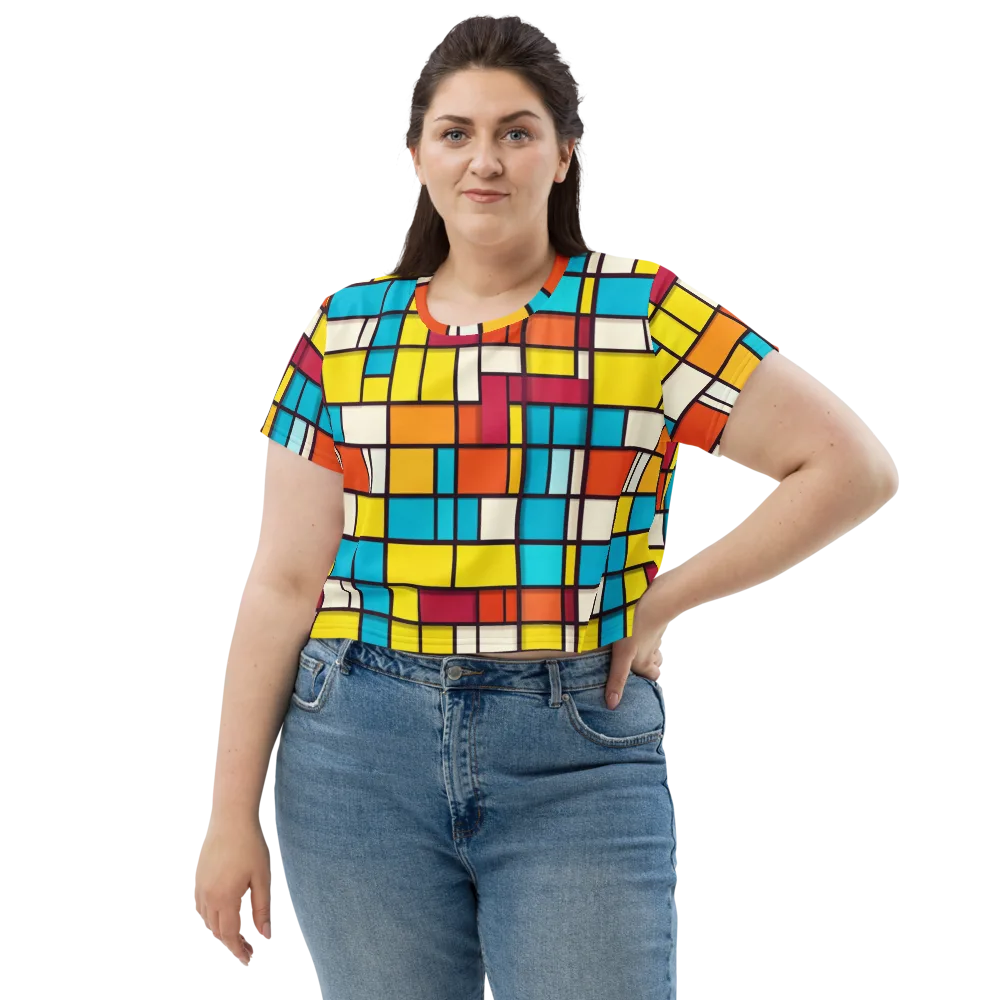 Primary Transit on Crop Tee — Front