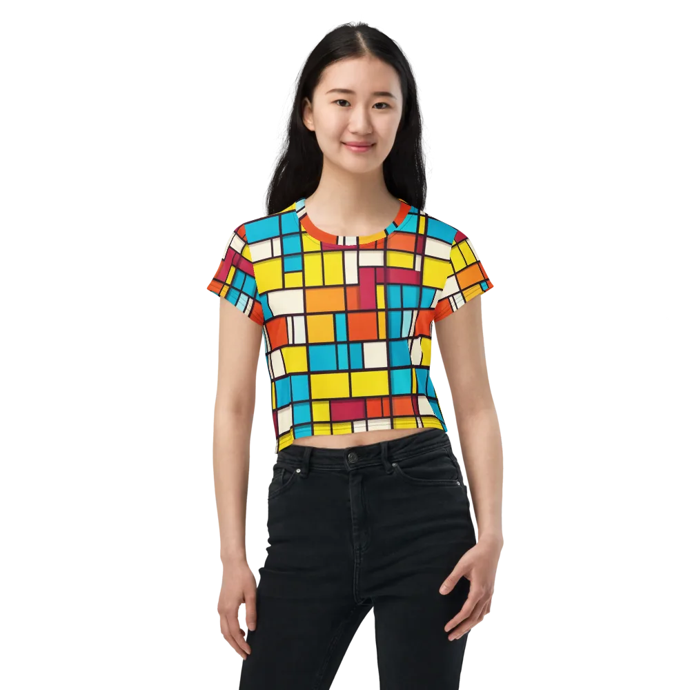 Primary Transit on Crop Tee — Front