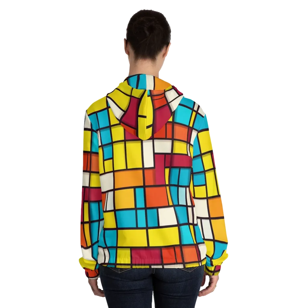 Primary Transit on Women's Full-Zip Hoodie — Back On Person