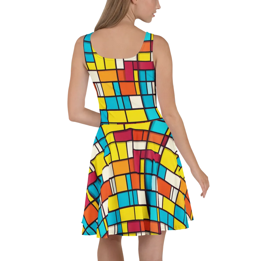 Primary Transit on Skater Dress — Back