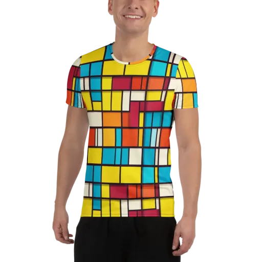 Primary Transit on a Men's Athletic T-Shirt