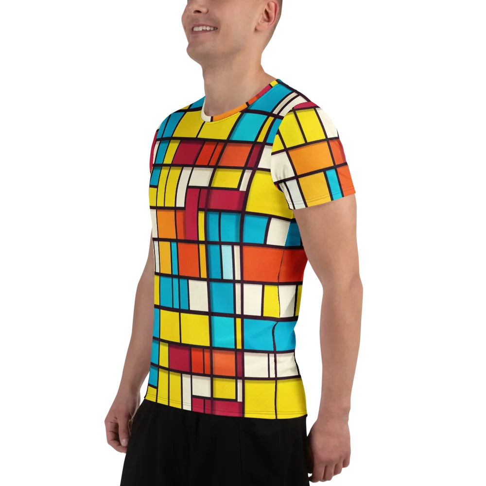 Primary Transit on Men's Athletic T-Shirt — Left