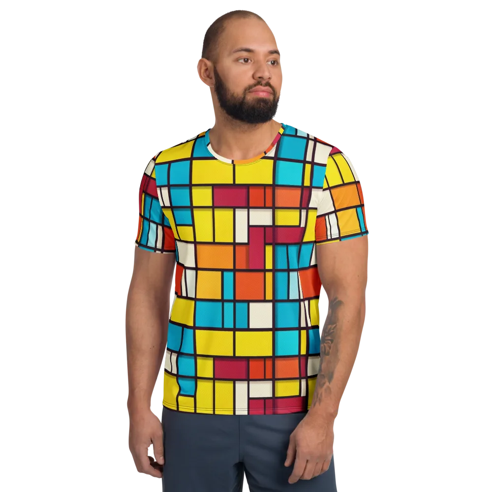 Primary Transit on Men's Athletic T-Shirt — Front