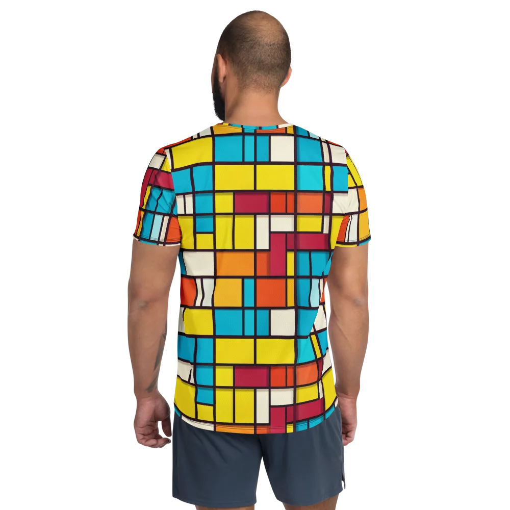 Primary Transit on Men's Athletic T-Shirt — Back