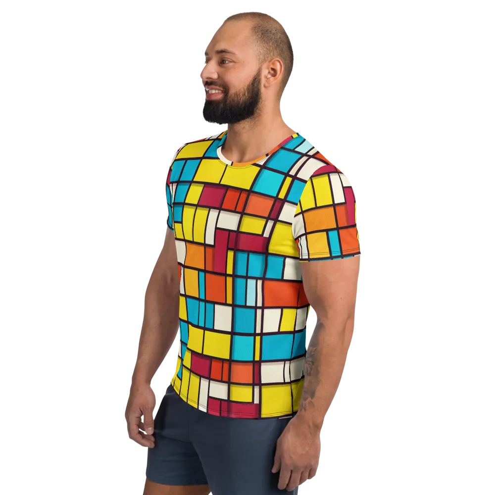 Primary Transit on Men's Athletic T-Shirt — Left