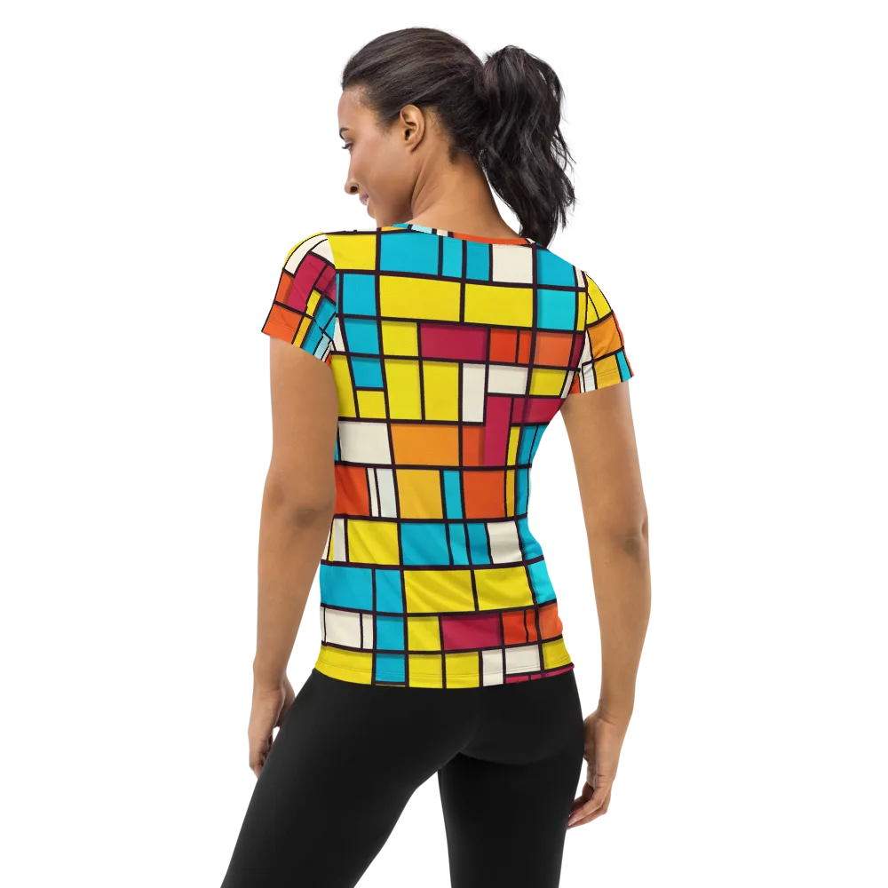 Primary Transit on Women's Athletic T-Shirt — Back