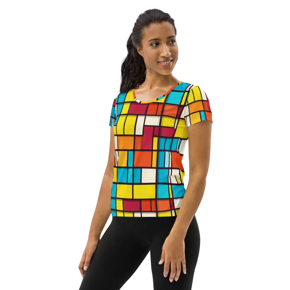 Primary Transit on Women's Athletic T-Shirt — Left