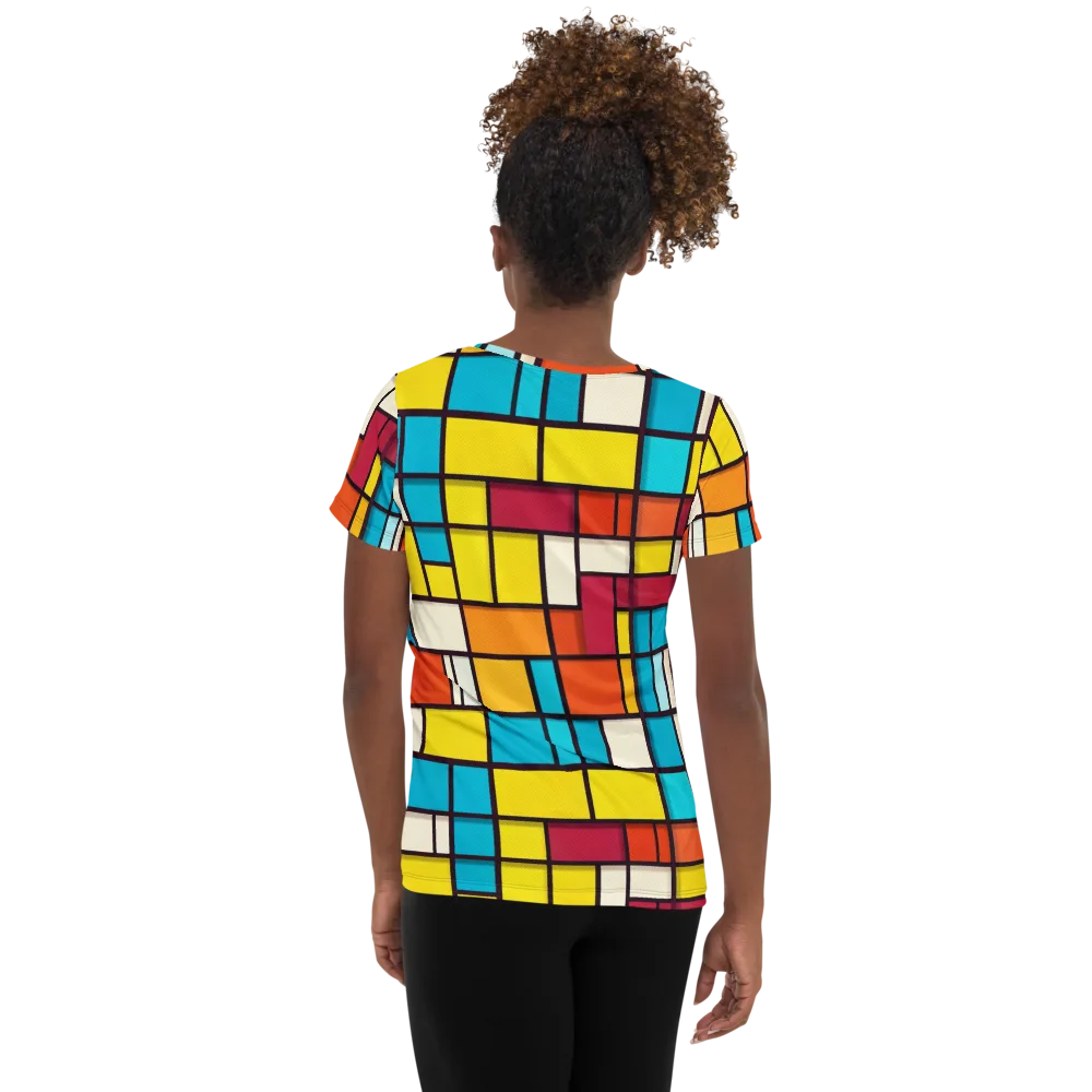 Primary Transit on Women's Athletic T-Shirt — Back