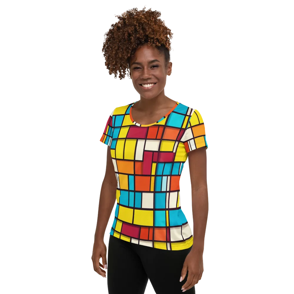 Primary Transit on Women's Athletic T-Shirt — Left