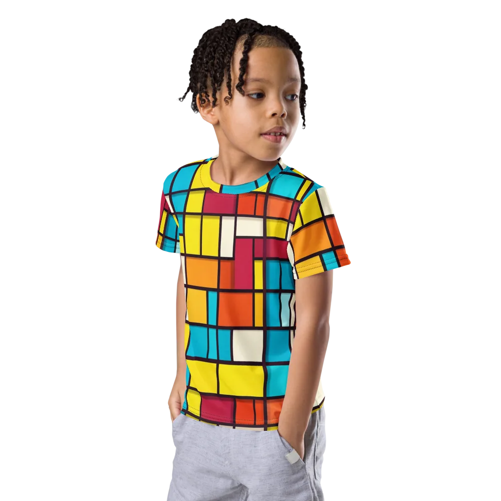 Primary Transit on Kids Crew Neck T-Shirt — Left Front