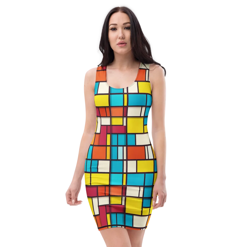 Primary Transit on Bodycon Dress — Front