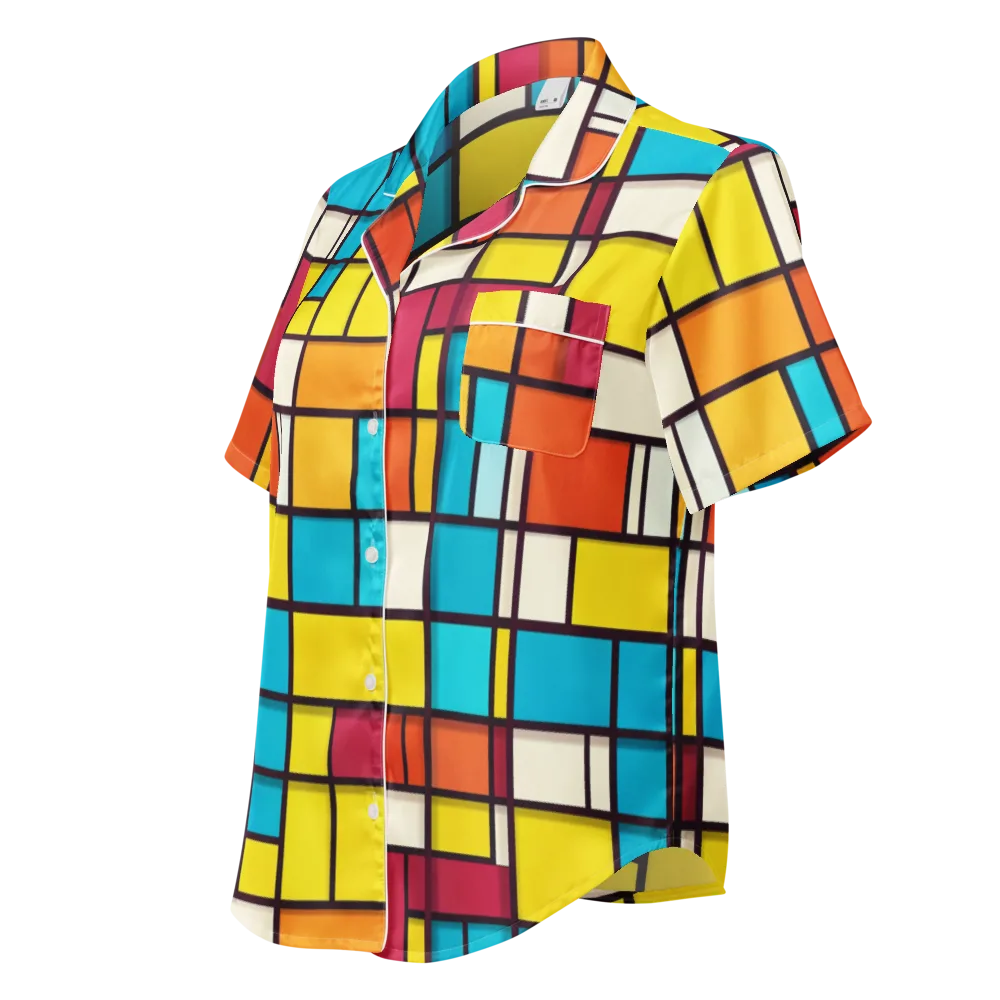 Primary Transit on Women's Short Sleeve Pajama Top — Left Front