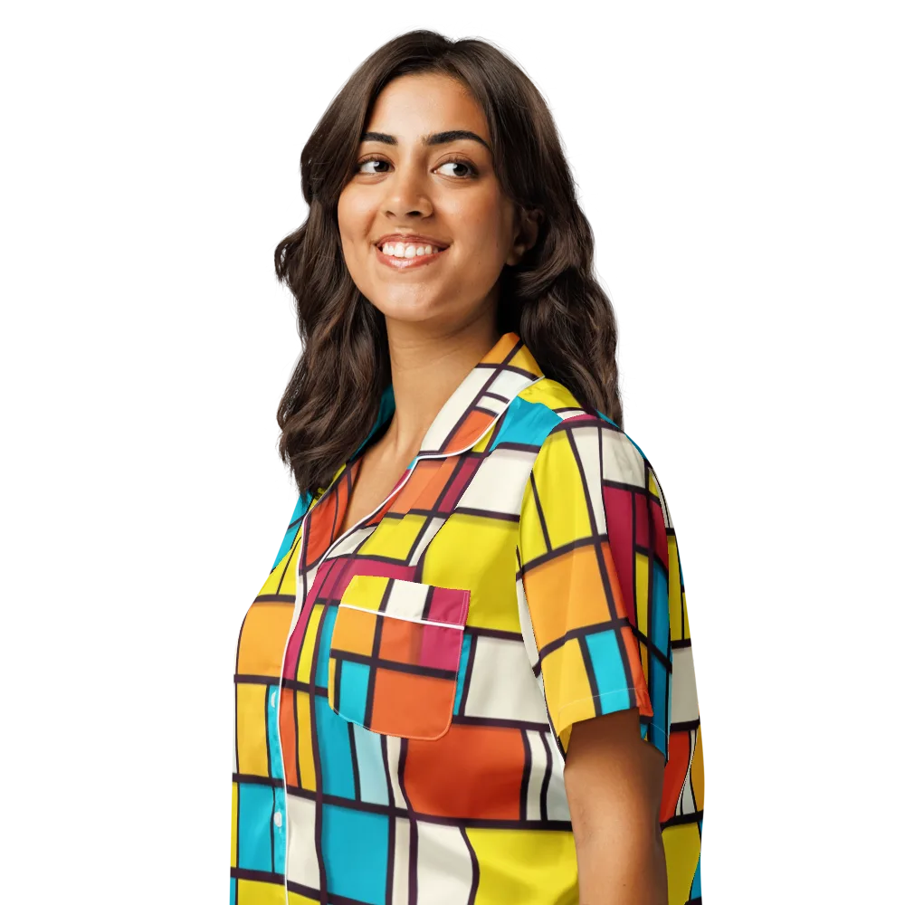 Primary Transit on Women's Short Sleeve Pajama Top — Left Front