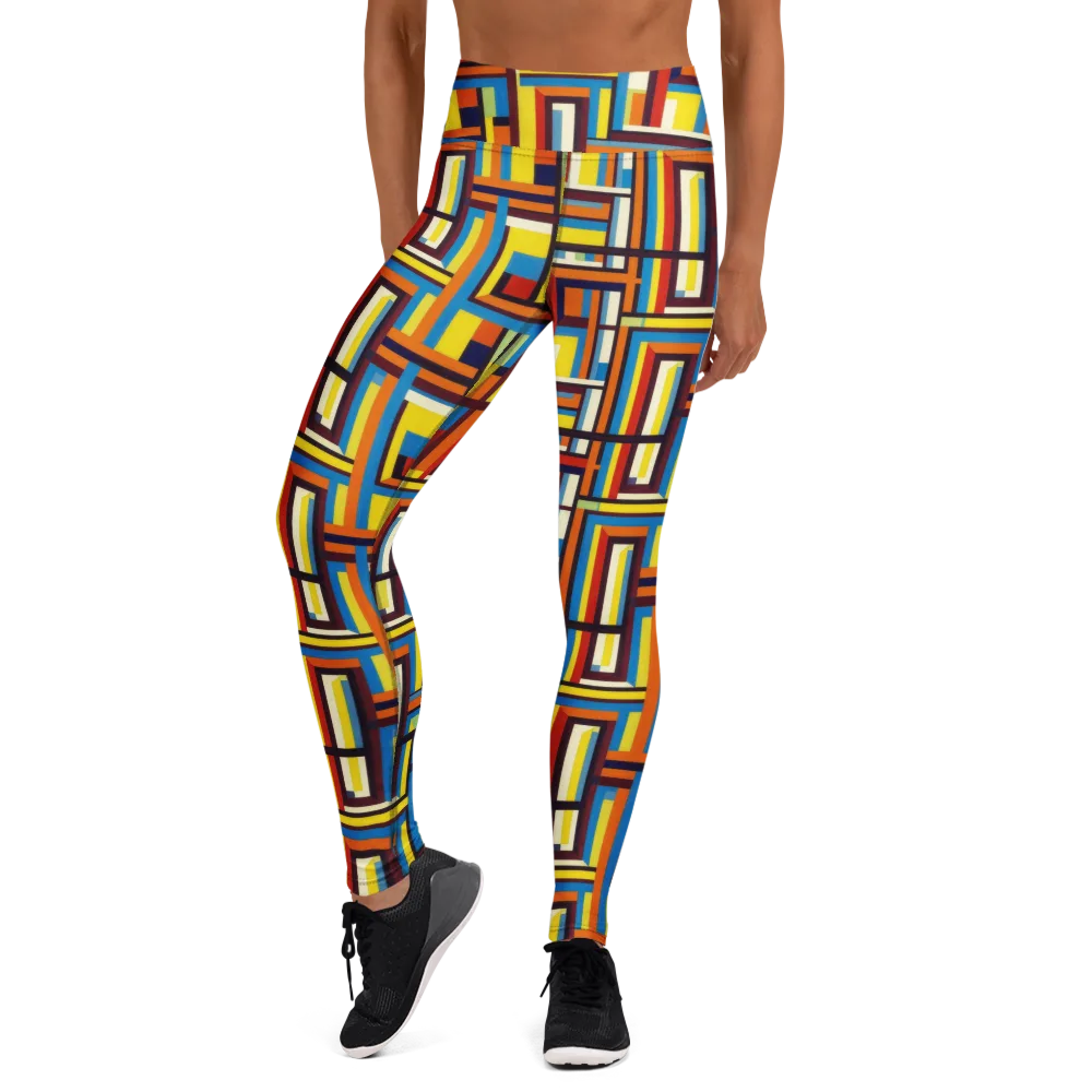 Modular Voltage on Yoga Leggings — Front
