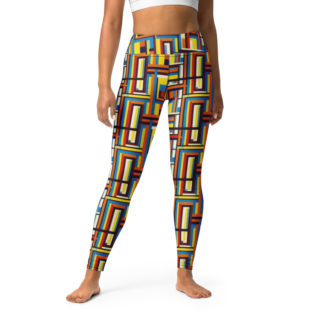 Modular Voltage on Yoga Leggings — Front
