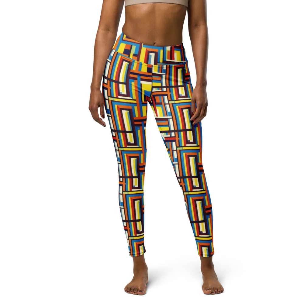 Modular Voltage on Yoga Leggings — Front