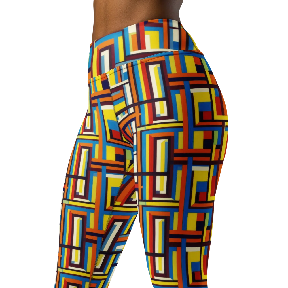 Modular Voltage on Yoga Leggings — Left Front