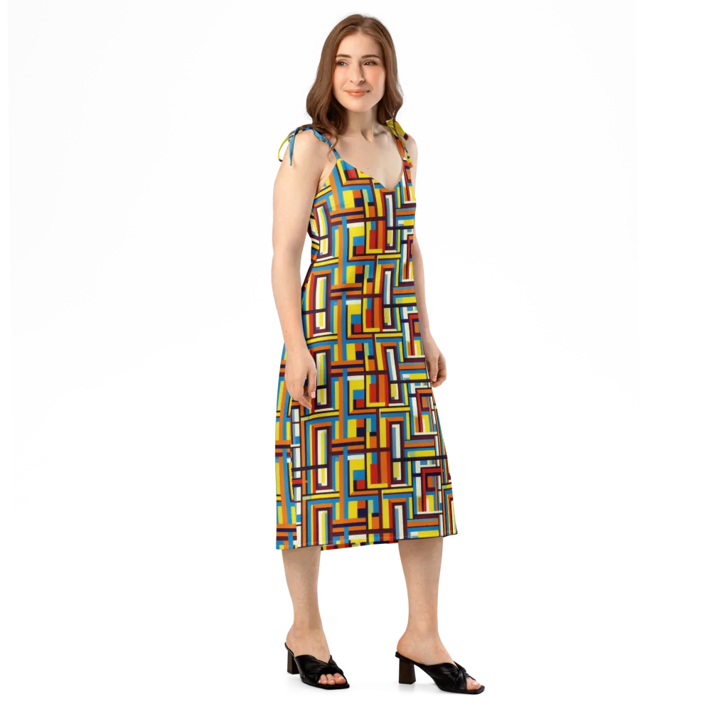 Modular Voltage on Slip Dress — Right Front