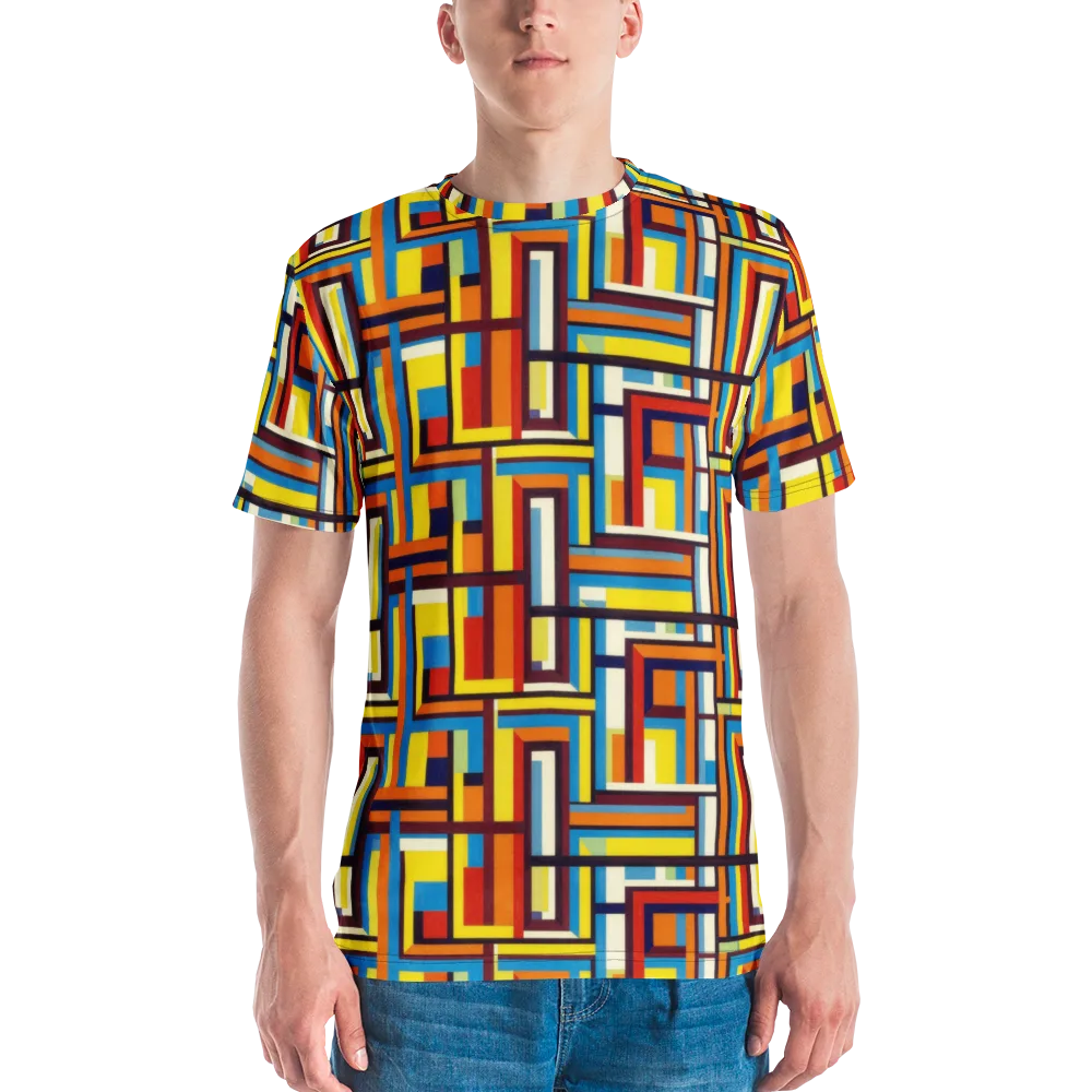 Modular Voltage on Men's Crew Neck T-Shirt — Front