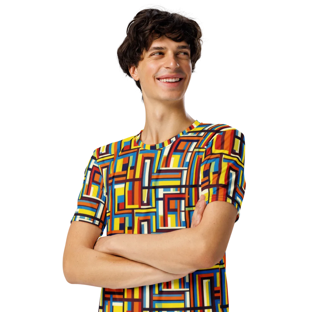 Modular Voltage on Men's Crew Neck T-Shirt — Left Front