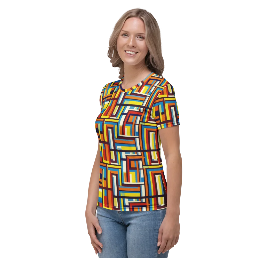 Modular Voltage on Women's Crew Neck T-Shirt — Left
