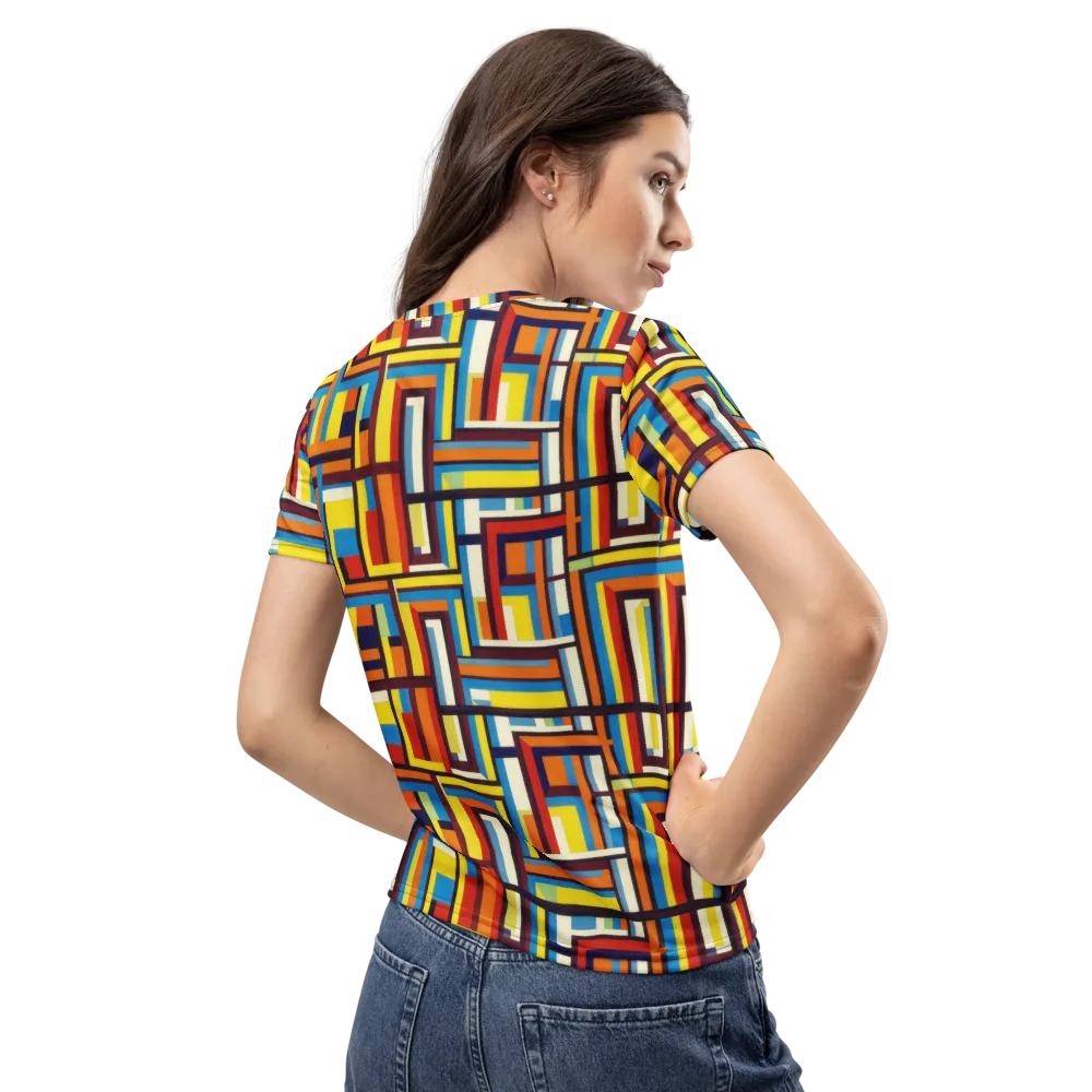 Modular Voltage on Women's Crew Neck T-Shirt — Back