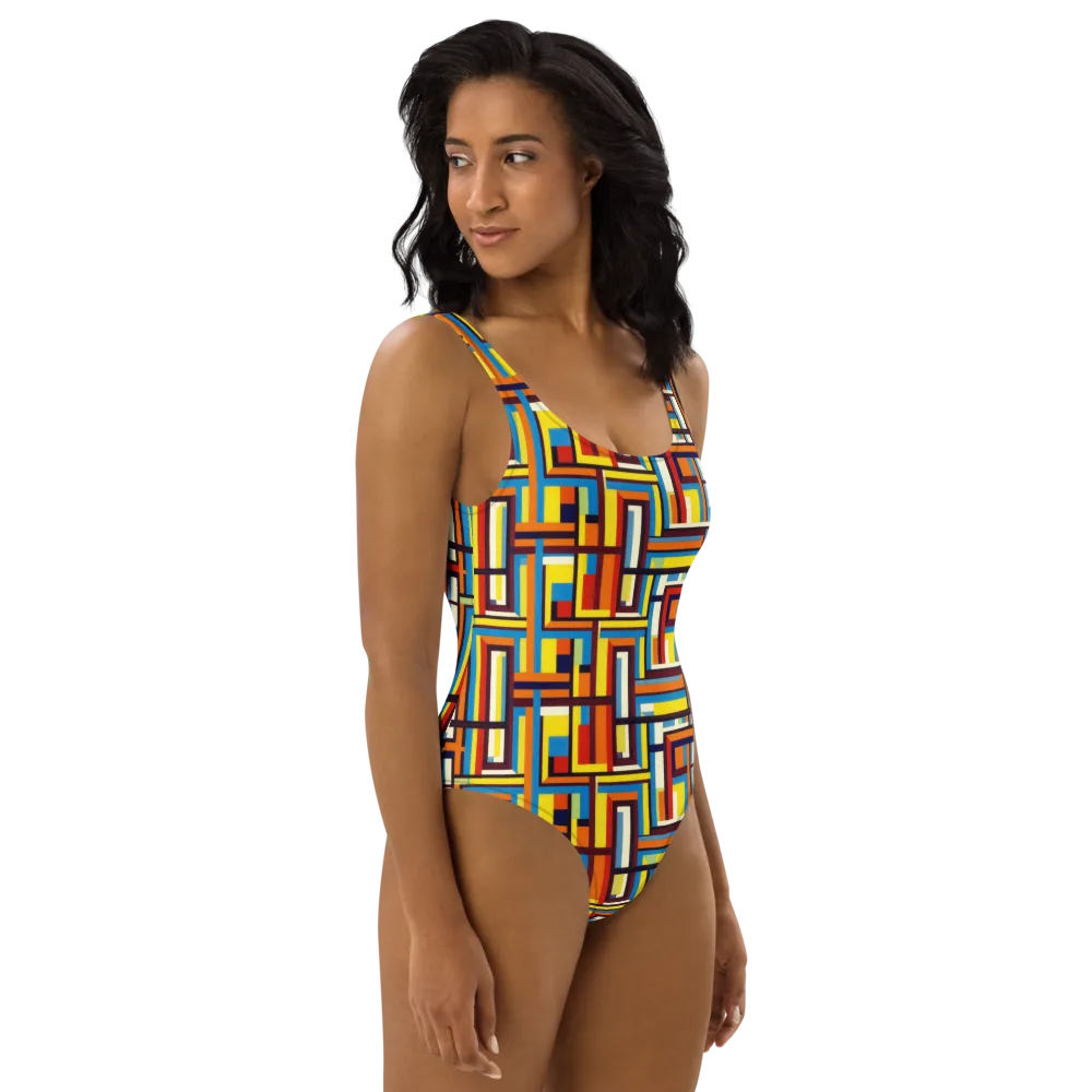 Modular Voltage on One-Piece Swimsuit — Right
