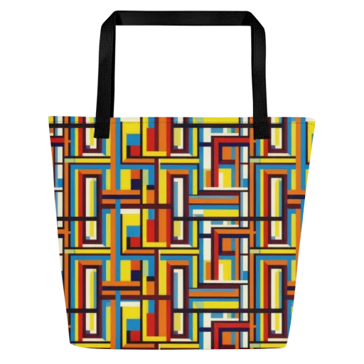 Modular Voltage on a Large Tote Bag W/ Pocket