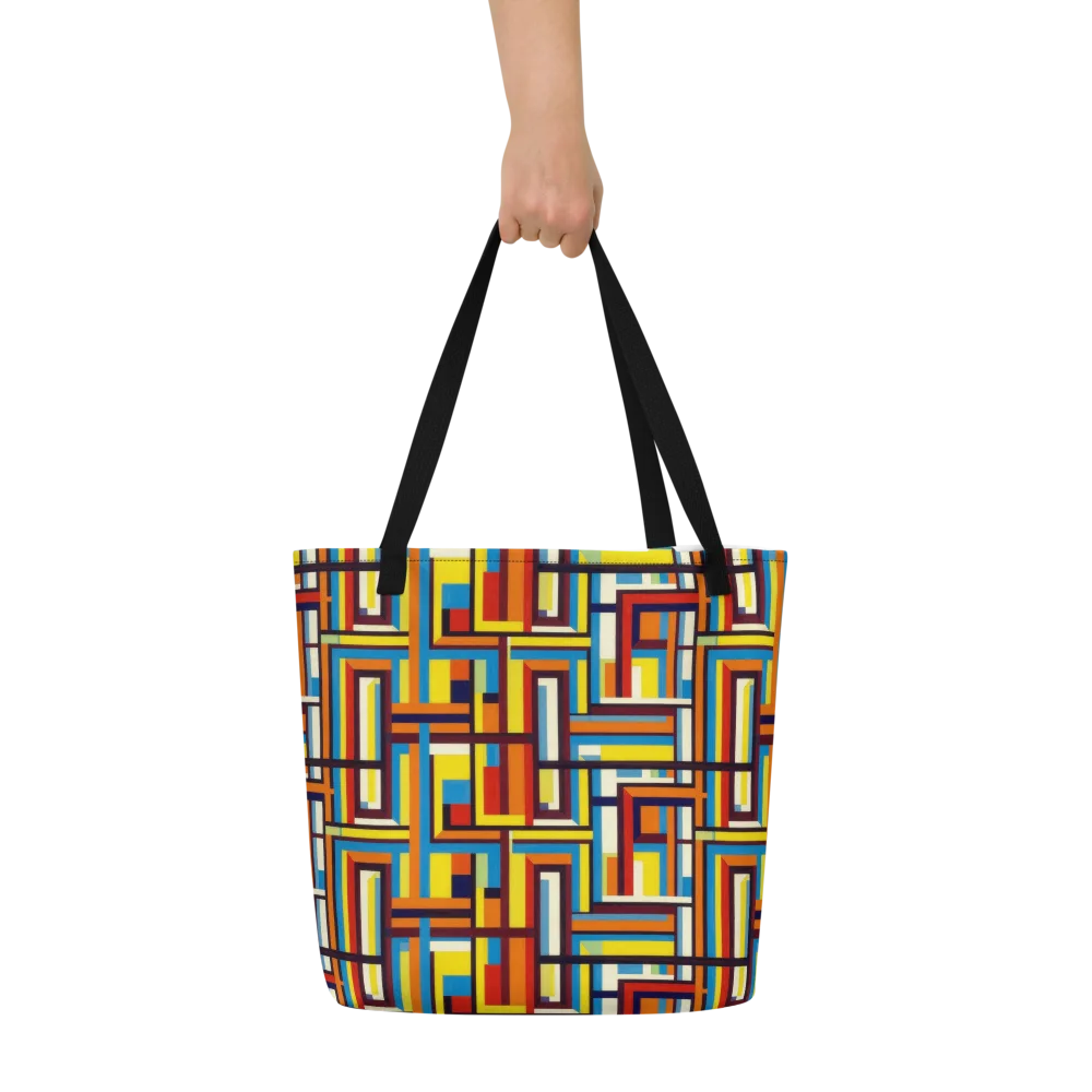 Modular Voltage on Large Tote Bag W/ Pocket — Front