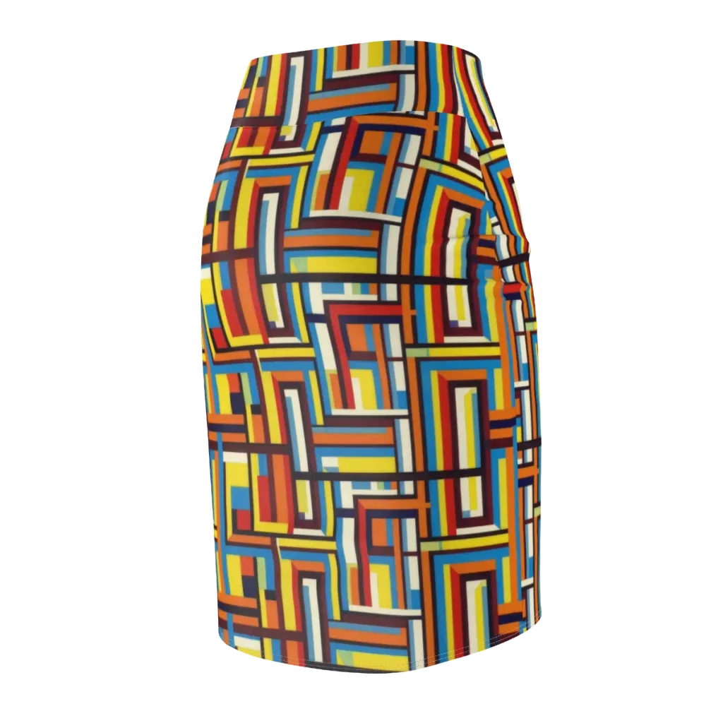 Modular Voltage on Pencil Skirt — Back Side